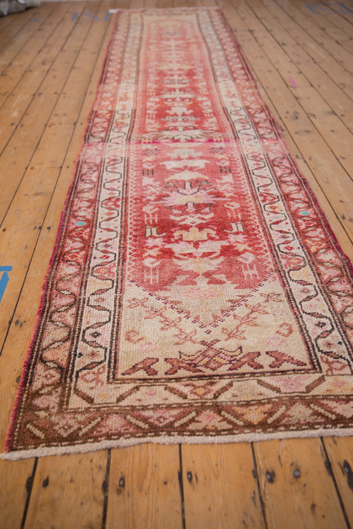 3x13.5 Vintage Distressed Kurd Rug Runner