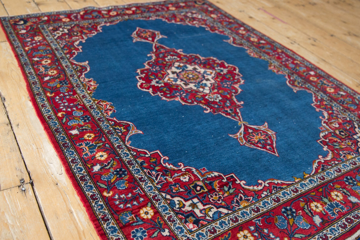 3.5x5.5 Vintage Fine Kashan Rug