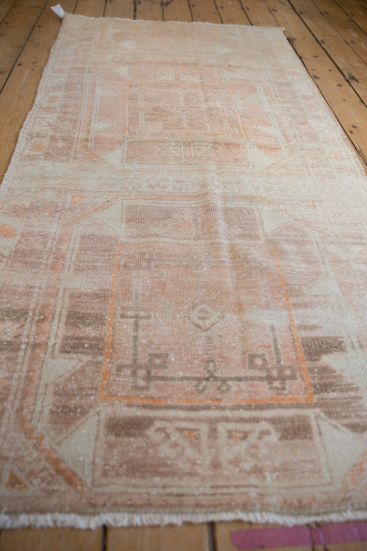 3x6.5 Vintage Distressed Fragment Oushak Rug Runner