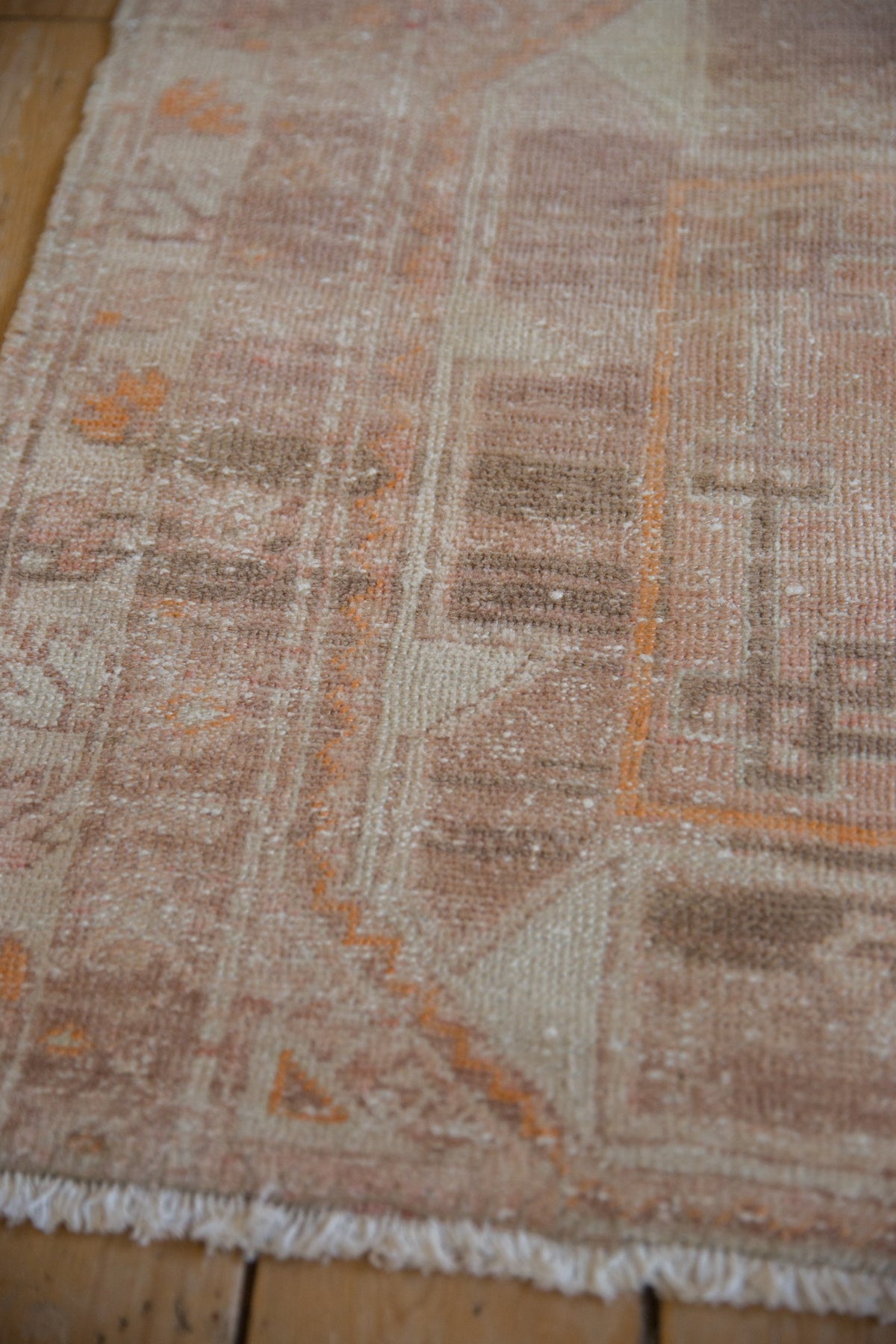 3x6.5 Vintage Distressed Fragment Oushak Rug Runner