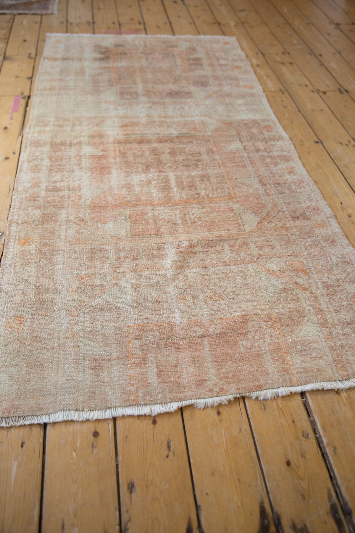 3x6.5 Vintage Distressed Fragment Oushak Rug Runner