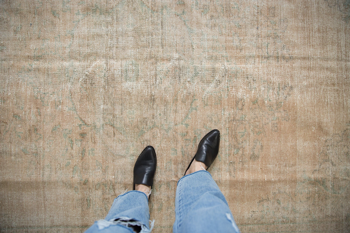 7x9.5 Vintage Distressed Oushak Carpet