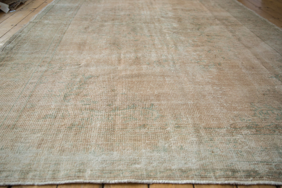 7x9.5 Vintage Distressed Oushak Carpet
