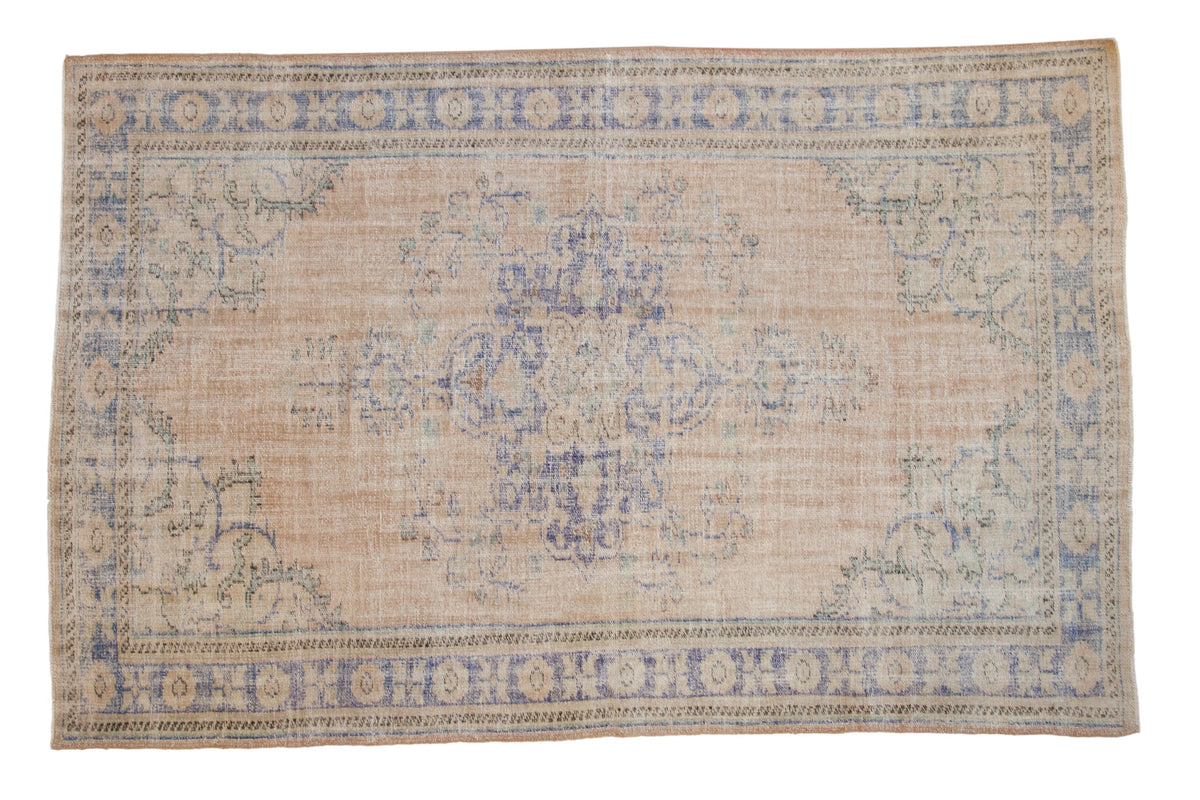6x9.5 Vintage Distressed Oushak Carpet
