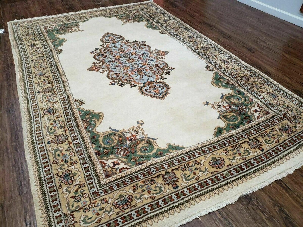 6' X 9' Vintage Handmade India Open Field Tribal Wool Rug Carpet Medallion Nice - Jewel Rugs, view 3