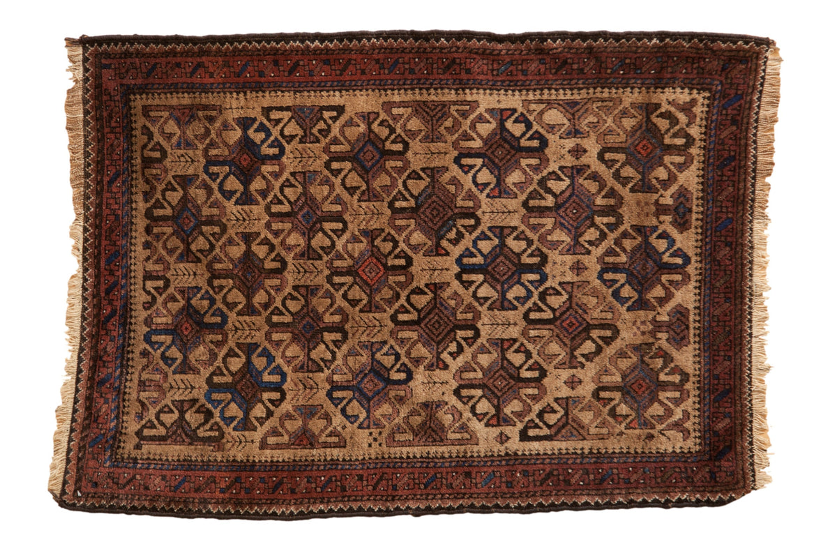 3x4 Vintage Belouch Square Rug