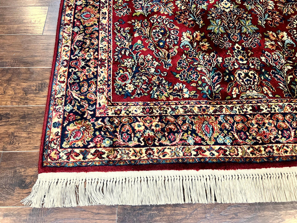 Karastan Rug 5.9 x 9 Red Sarouk Rug #785, Karastan Wool Rug, Karastan Carpet, Original 700 Series Vintage Karastan Oriental Rug Discontinued - Jewel Rugs, view 9