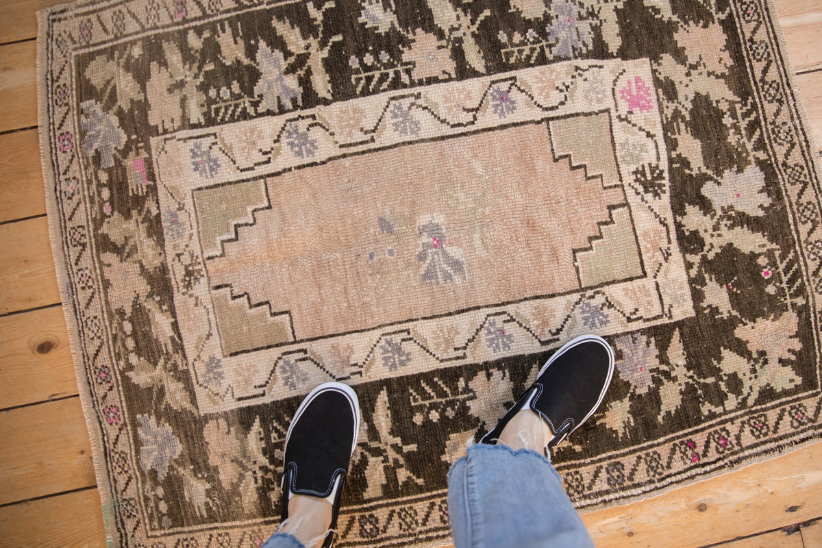 3x4 Vintage Distressed Oushak Square Rug