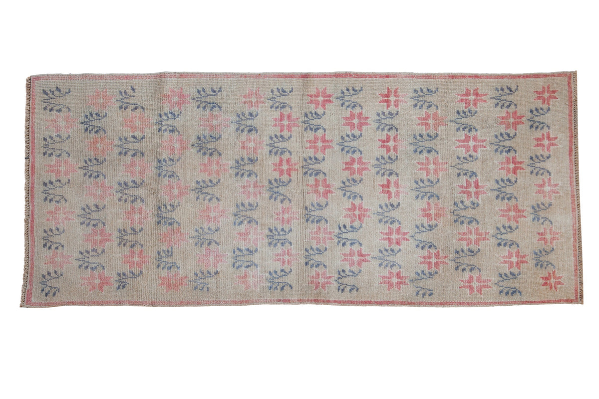 3x7.5 Vintage Distressed Oushak Rug Runner