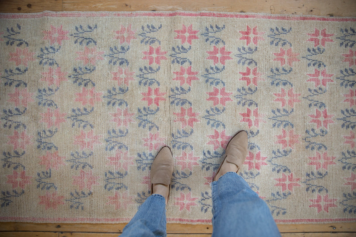 3x7.5 Vintage Distressed Oushak Rug Runner