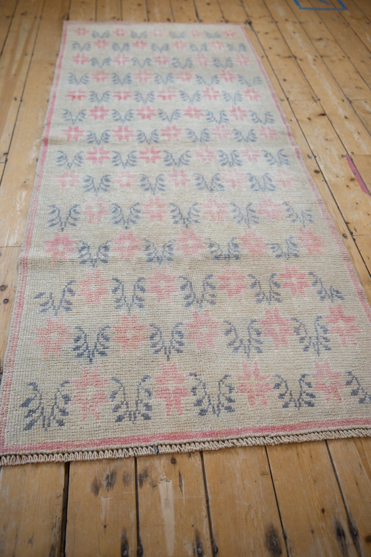 3x7.5 Vintage Distressed Oushak Rug Runner
