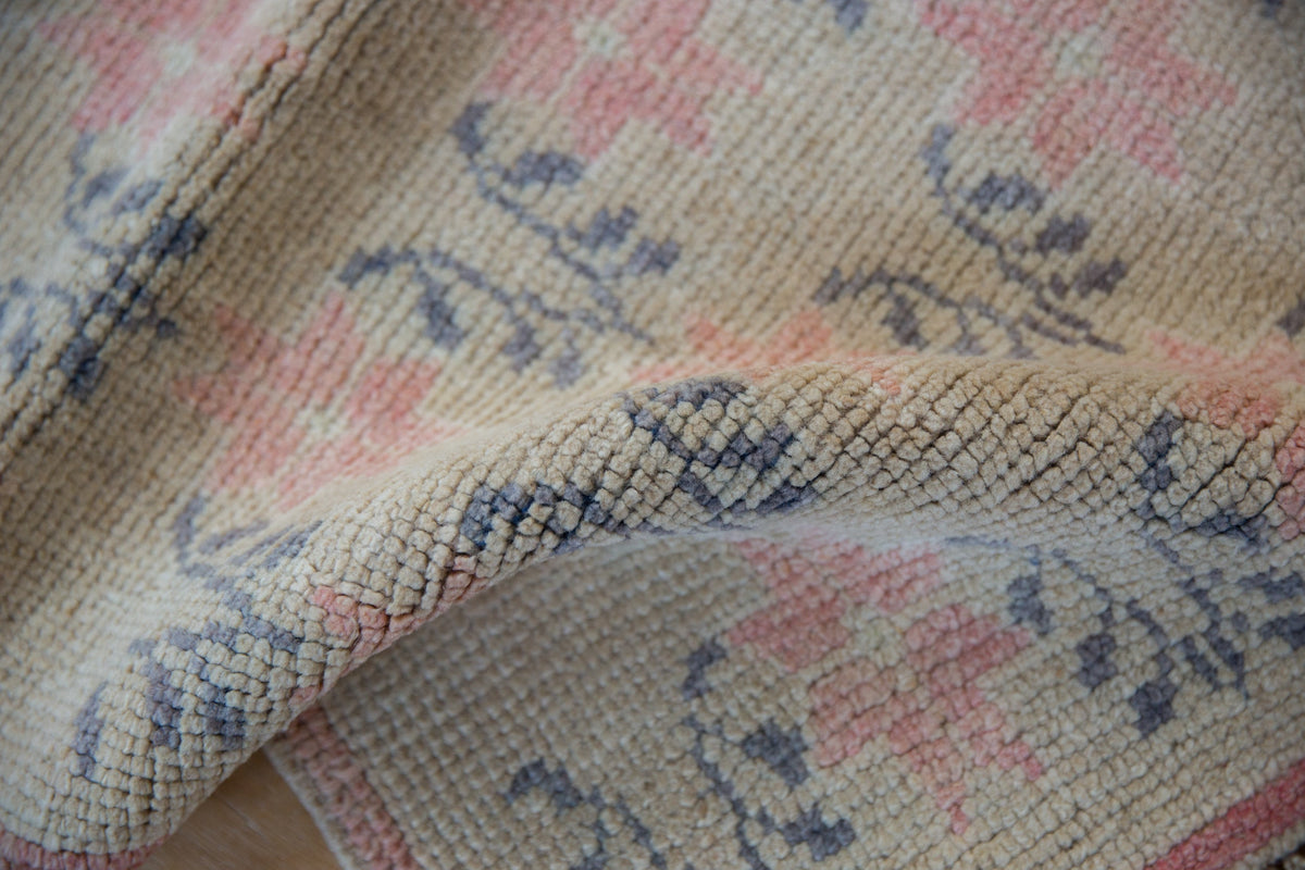 3x7.5 Vintage Distressed Oushak Rug Runner