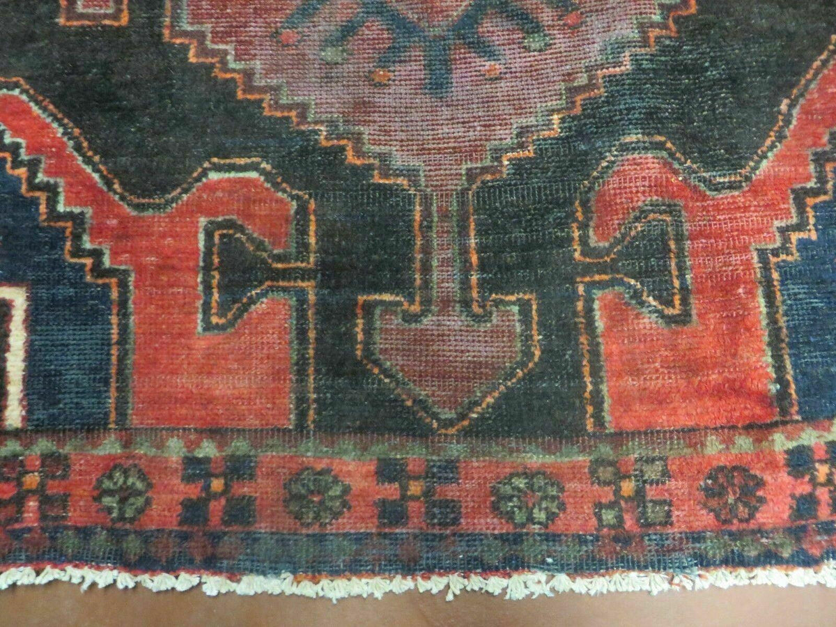 4' X 8' Antique Handmade India Geometric Oriental Tribal Wool Rug Red # 603 - Jewel Rugs, view 6
