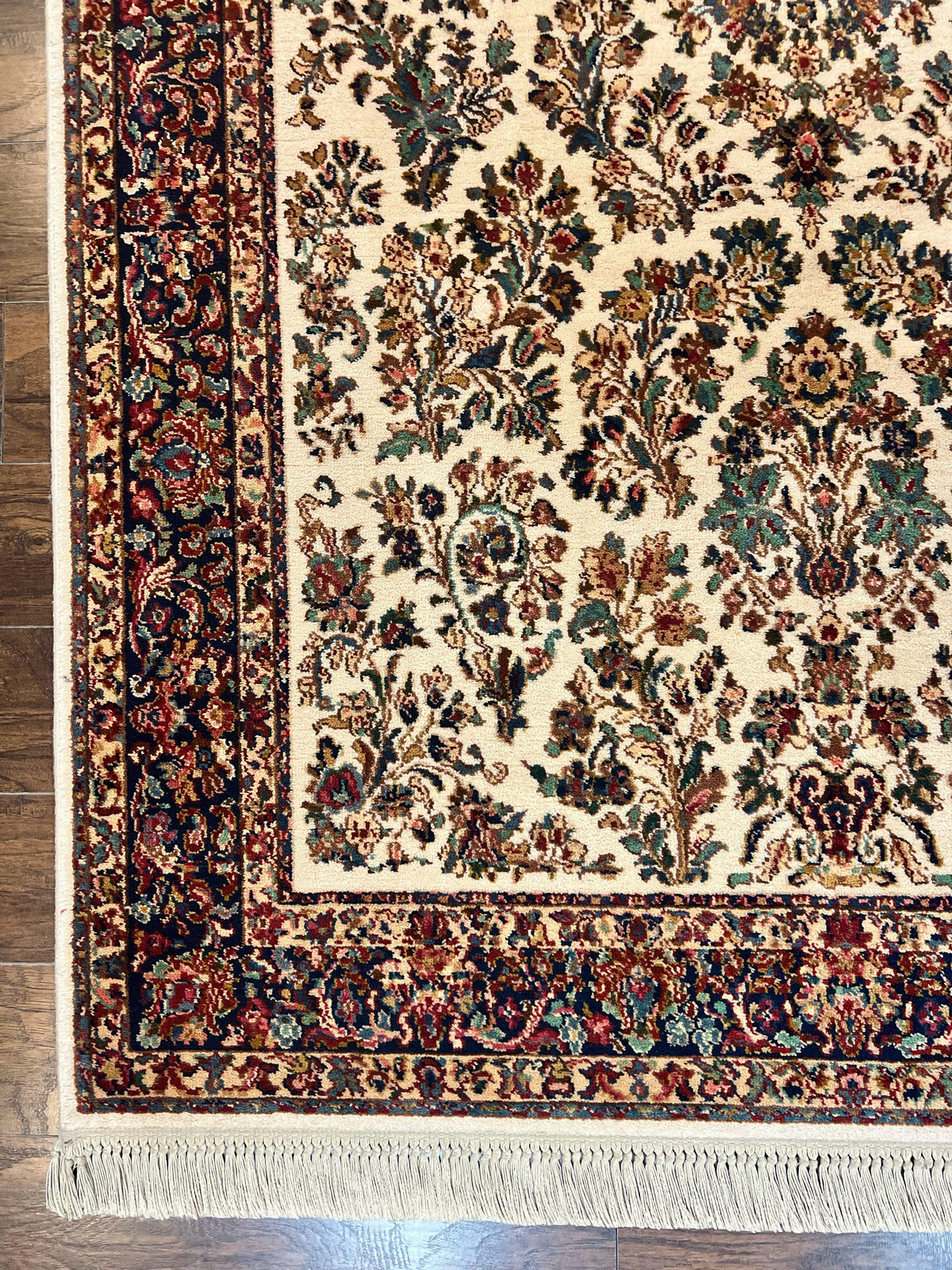 Karastan Rug 5.9 x 9, Ivory Sarouk #760, Wool Vintage Original Collection 700 Series - Jewel Rugs, view 9