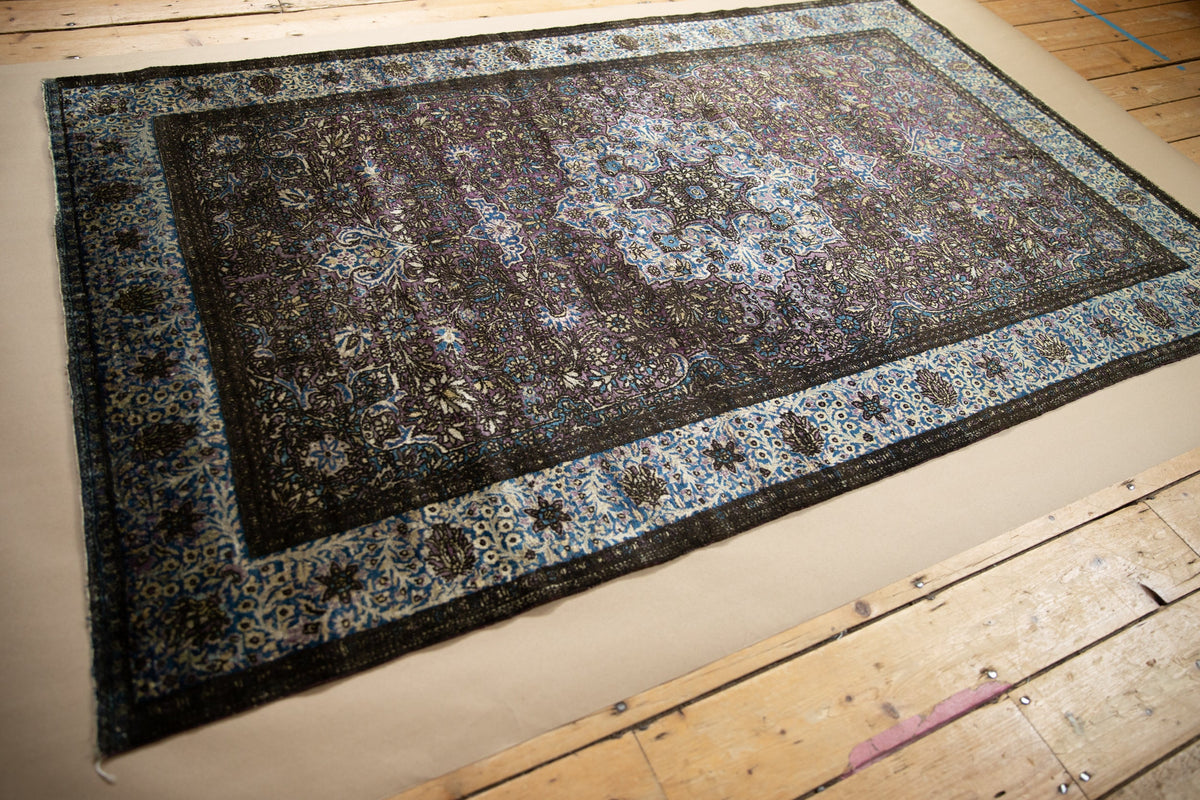 4x7 Antique Silk Kashan Rug