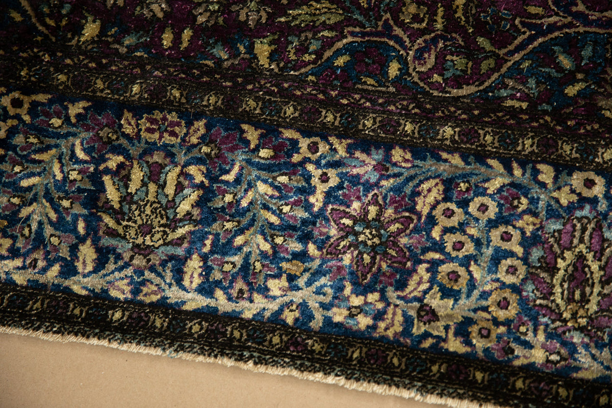 4x7 Antique Silk Kashan Rug