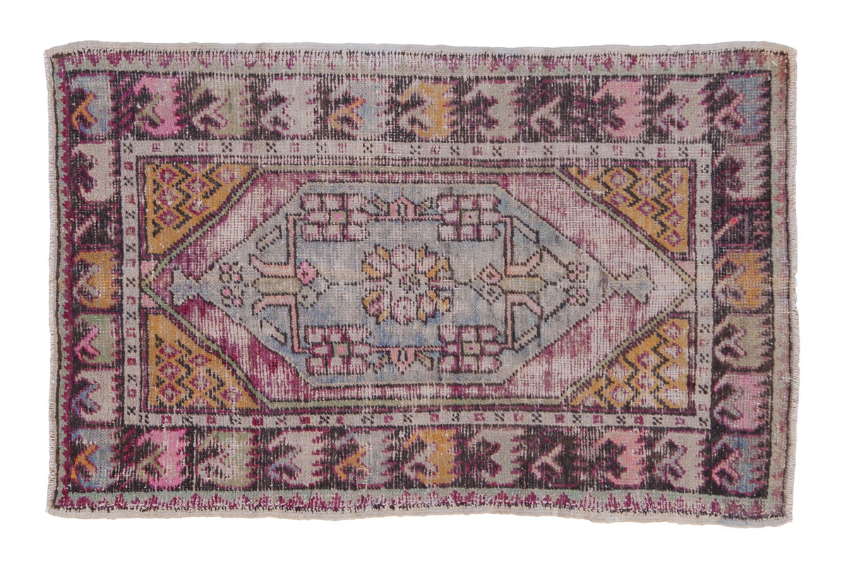 2.5x4 Vintage Distressed Oushak Rug