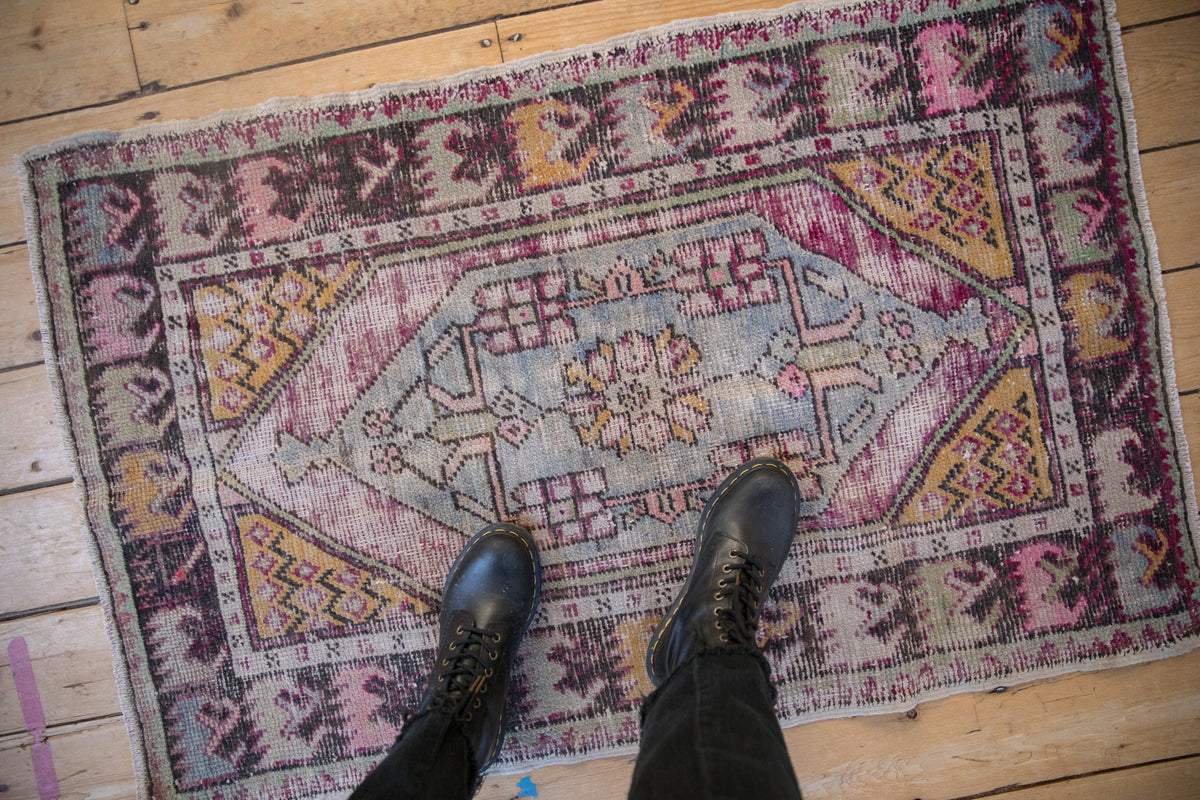2.5x4 Vintage Distressed Oushak Rug