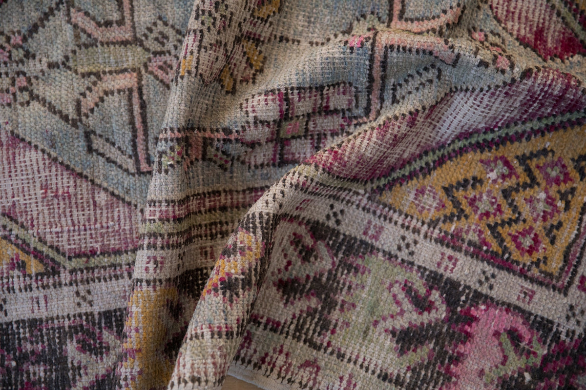2.5x4 Vintage Distressed Oushak Rug
