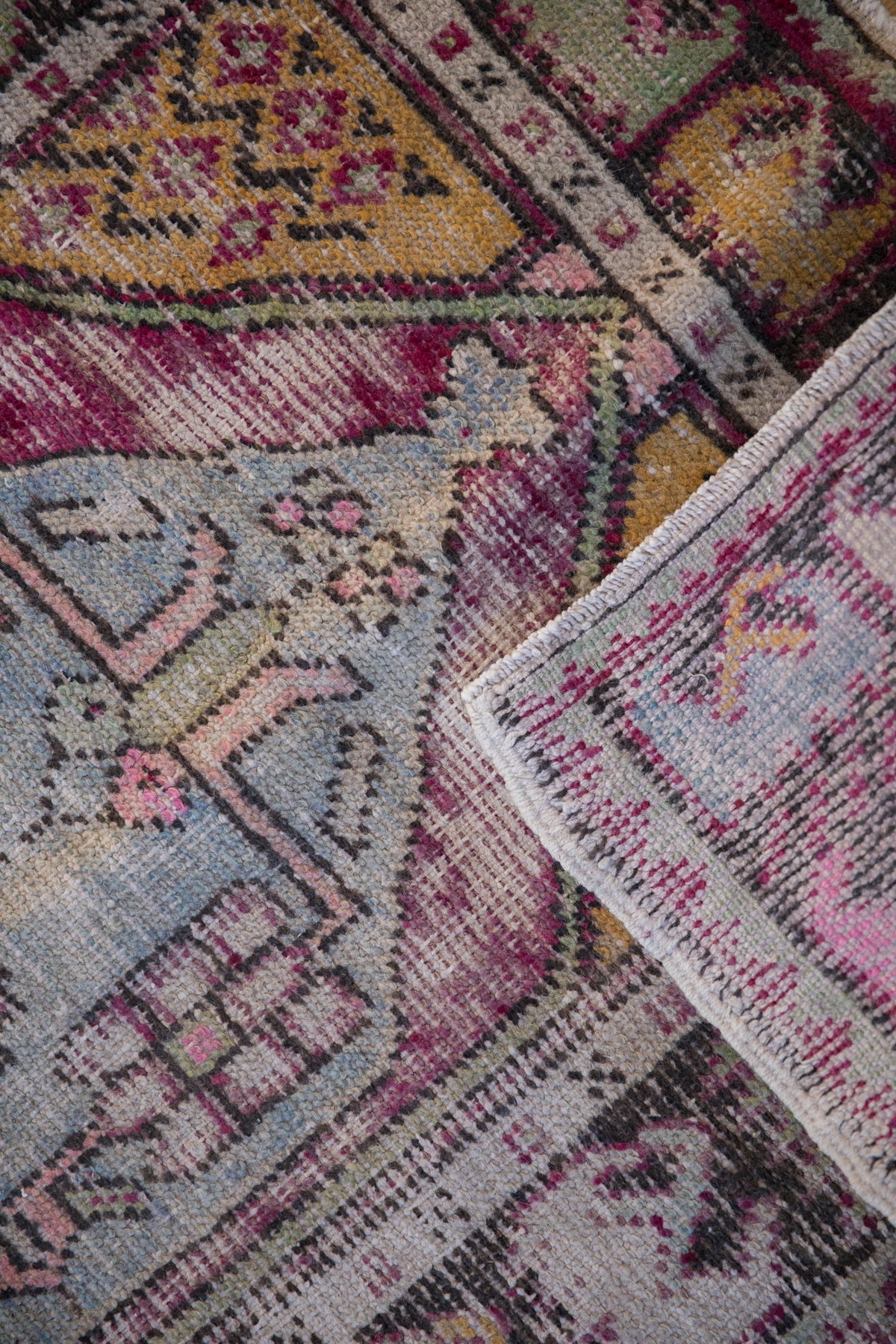 2.5x4 Vintage Distressed Oushak Rug