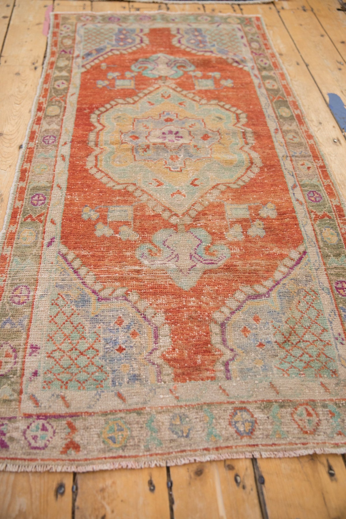2.5x5 Vintage Distressed Oushak Rug Runner
