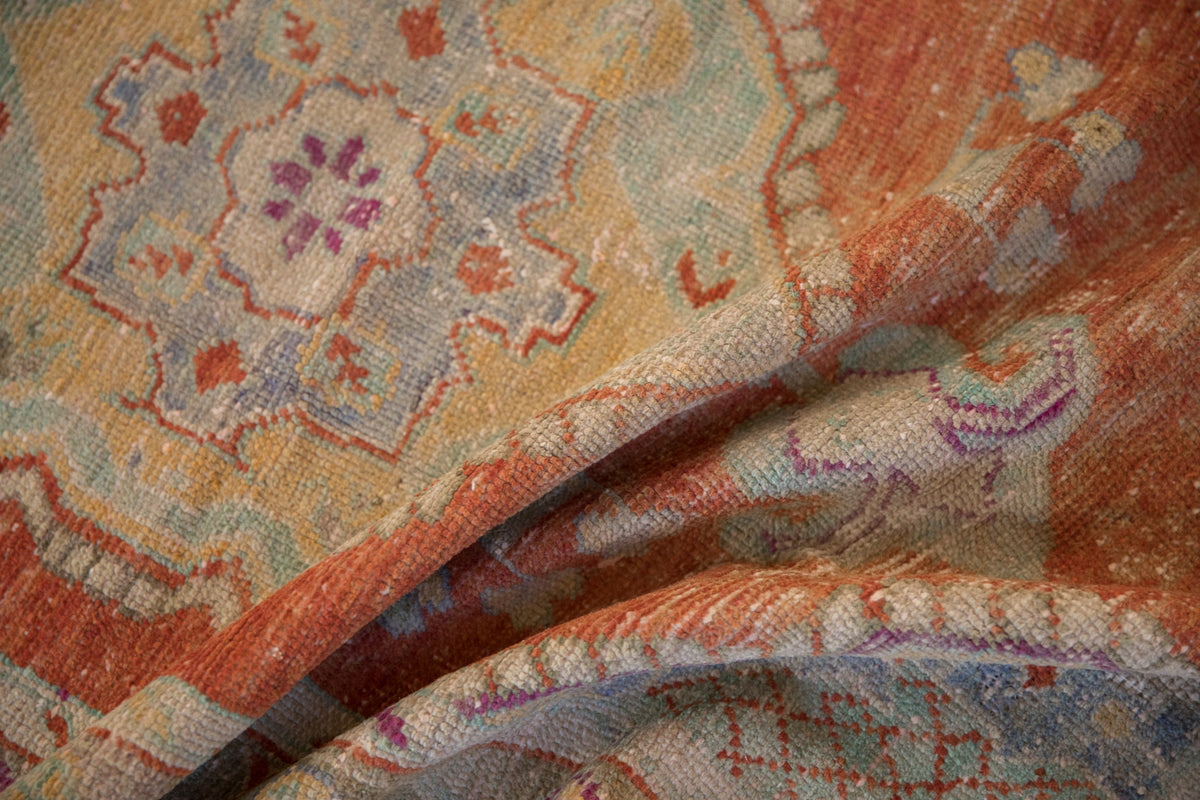2.5x5 Vintage Distressed Oushak Rug Runner