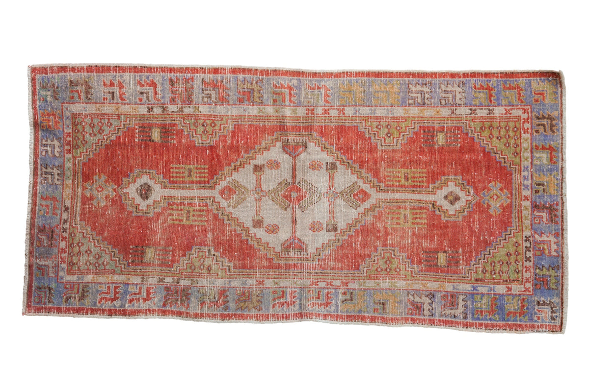 2.5x5 Vintage Distressed Oushak Rug Runner