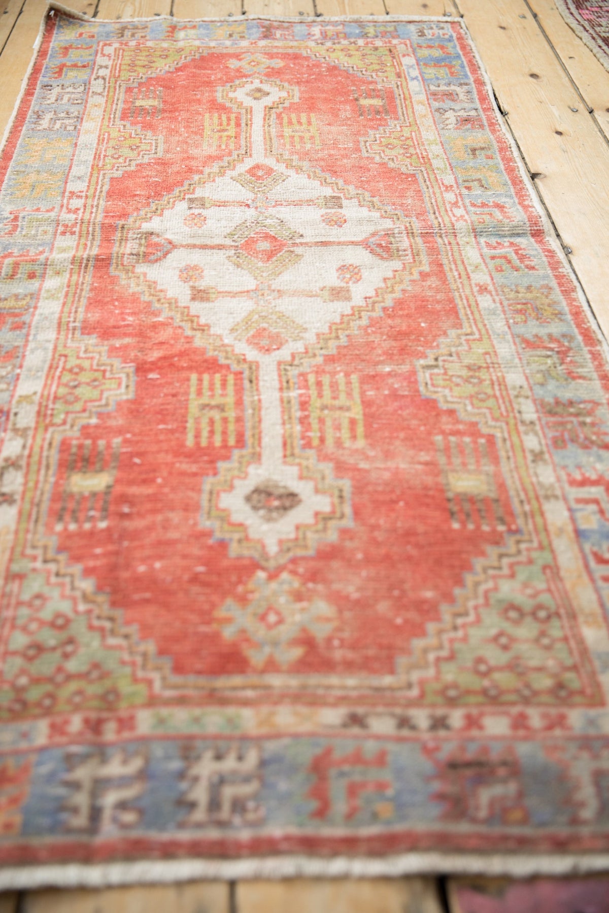 2.5x5 Vintage Distressed Oushak Rug Runner
