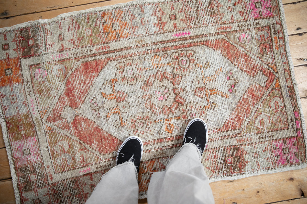 2.5x4 Vintage Distressed Oushak Rug