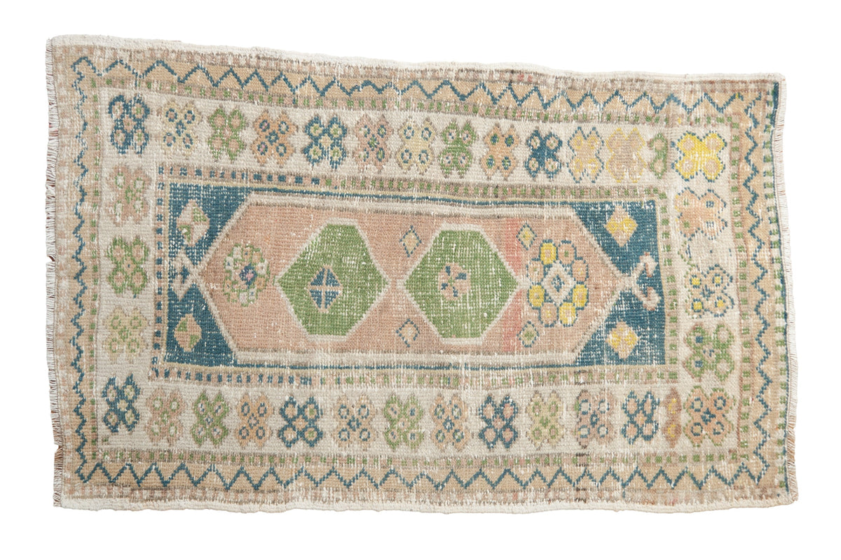2.5x4 Vintage Distressed Oushak Rug