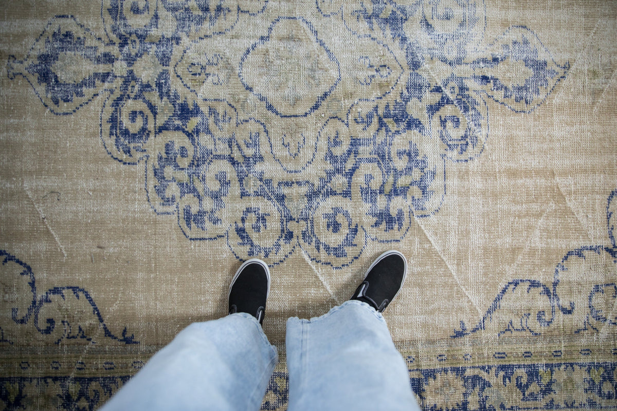 7x10 Vintage Distressed Oushak Carpet