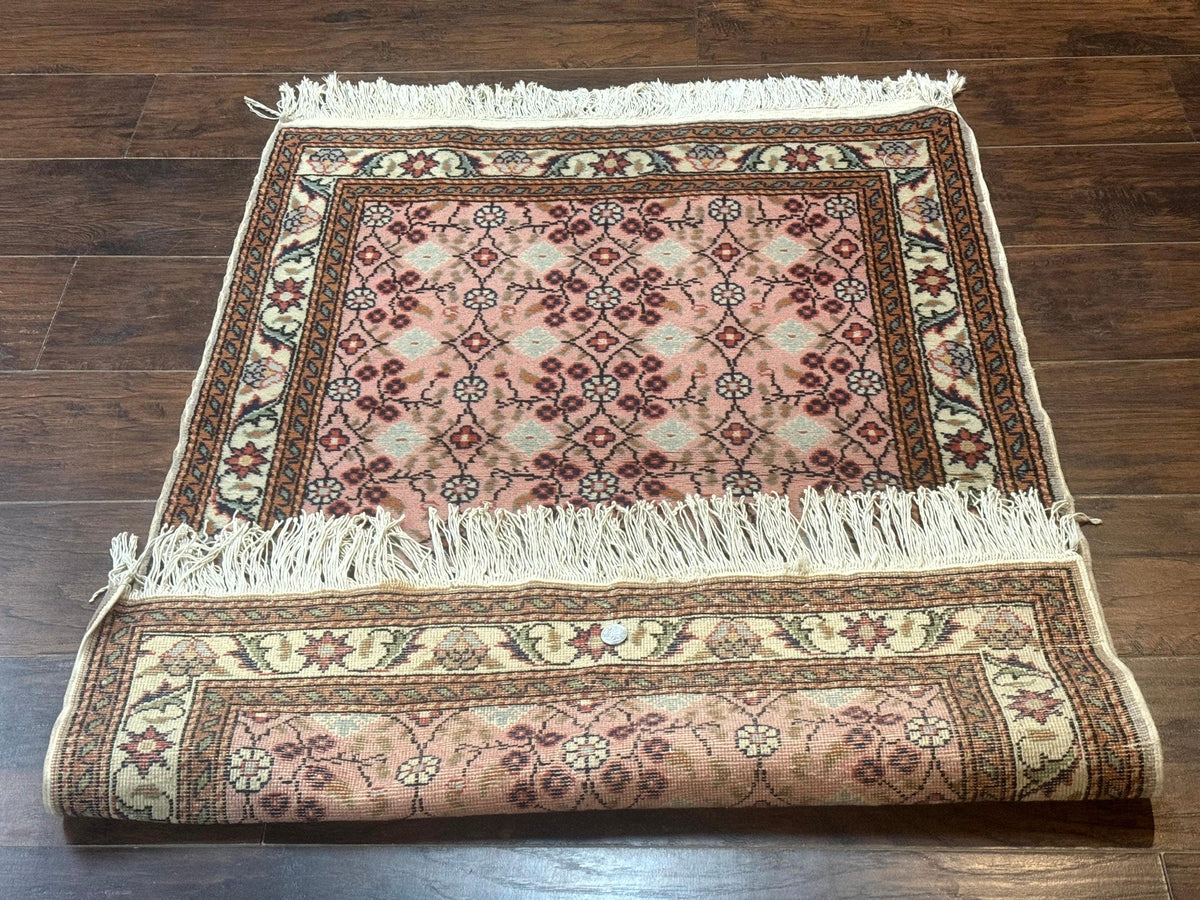 Turkish Sivas Rug 3x4, Pink, Handmade, Wool, Vintage - Jewel Rugs, view 11