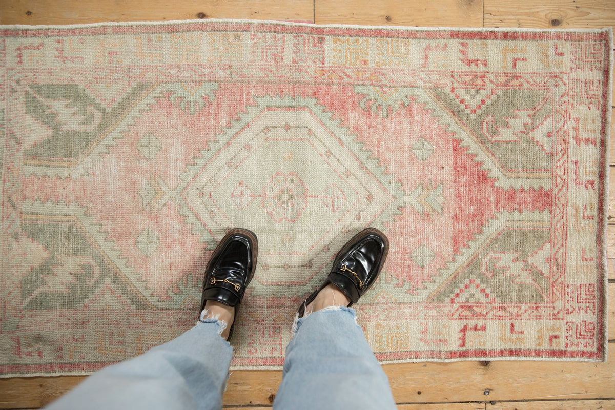 2.5x5 Vintage Distressed Oushak Rug Runner