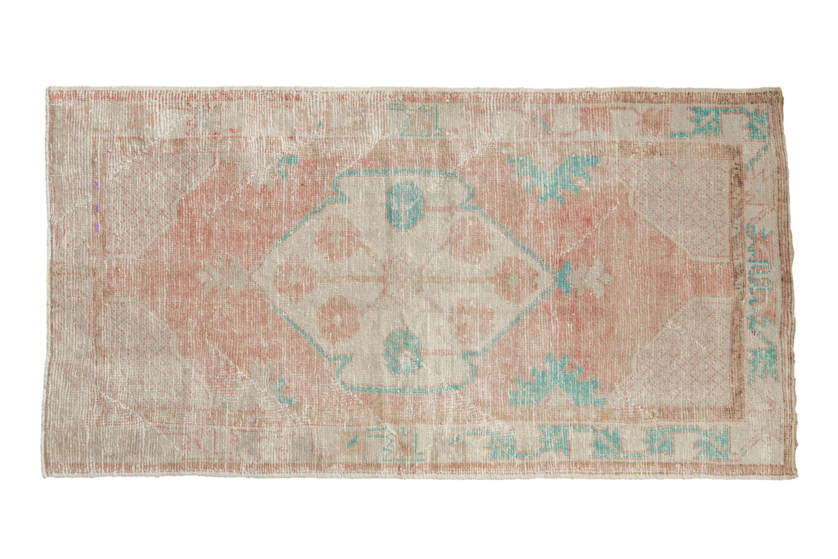 2.5x5 Vintage Distressed Oushak Rug Runner