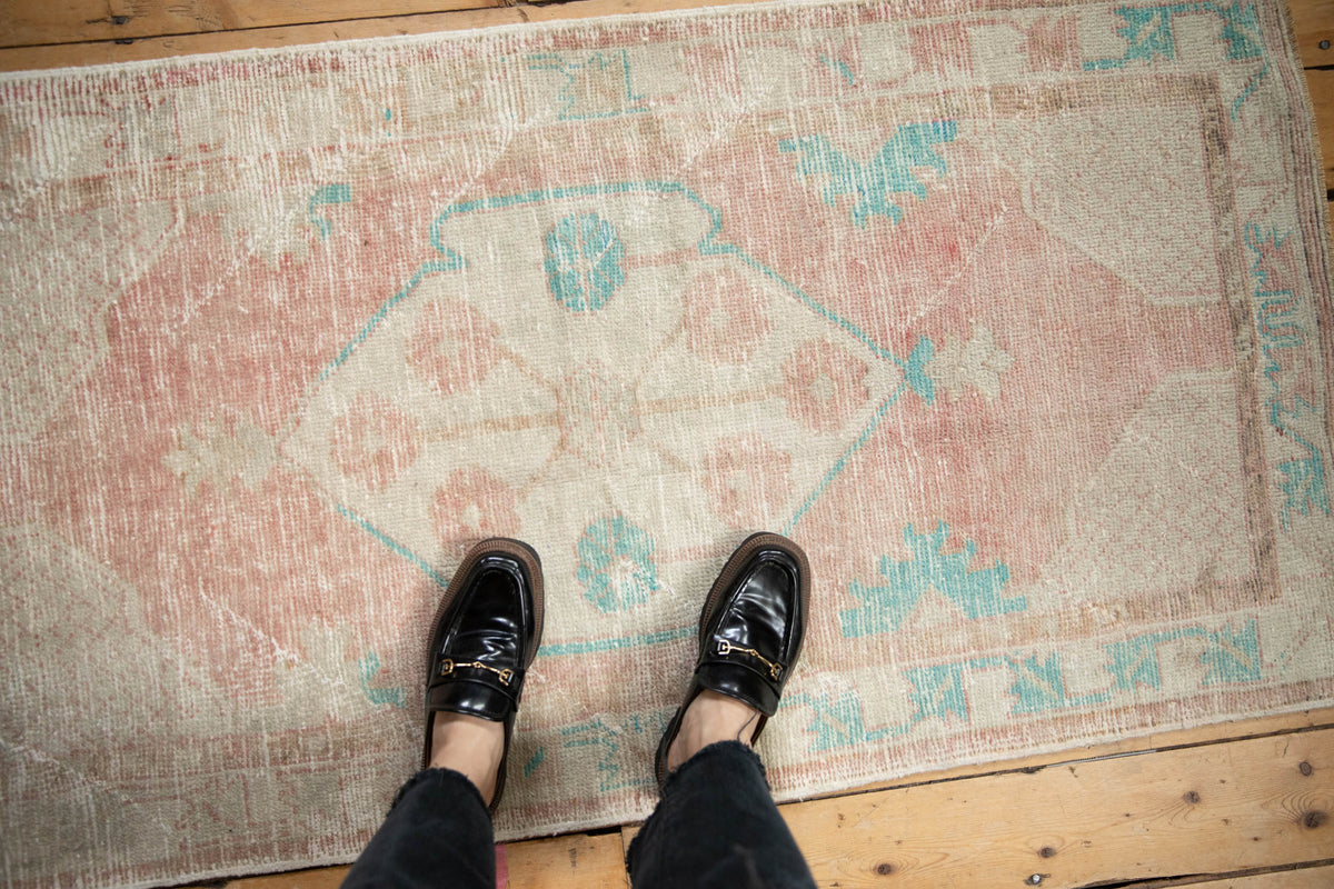 2.5x5 Vintage Distressed Oushak Rug Runner