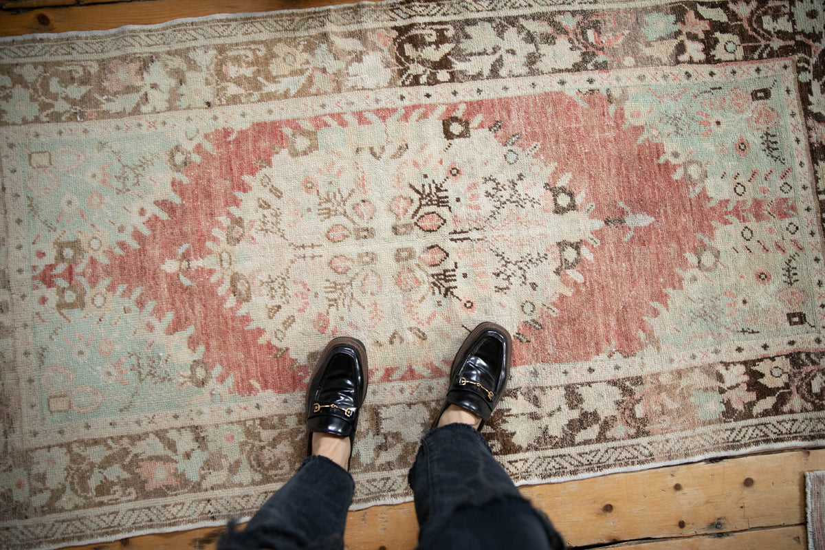 3x6.5 Vintage Distressed Oushak Rug Runner