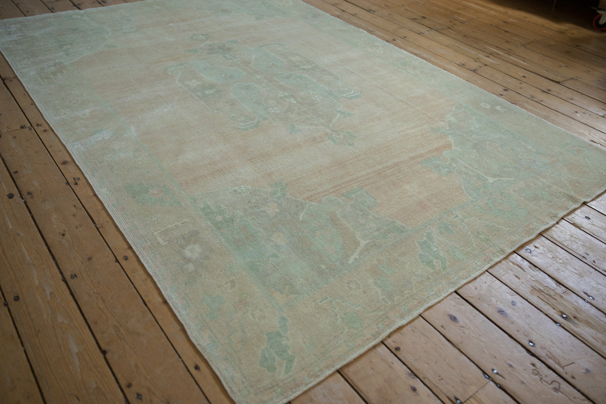 5.5x8.5 Vintage Distressed Oushak Carpet