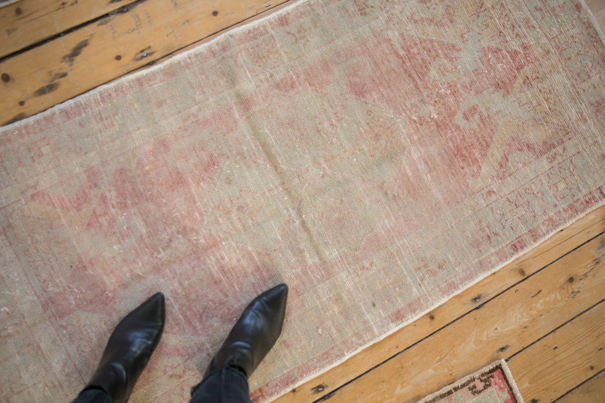 2.5x5.5 Vintage Distressed Oushak Rug Runner