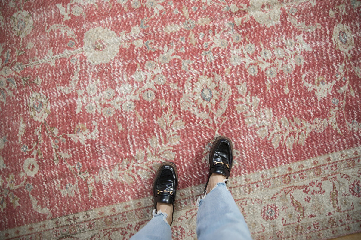 7x10.5 Vintage Distressed Oushak Carpet