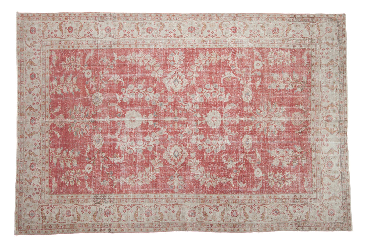 7x10.5 Vintage Distressed Oushak Carpet