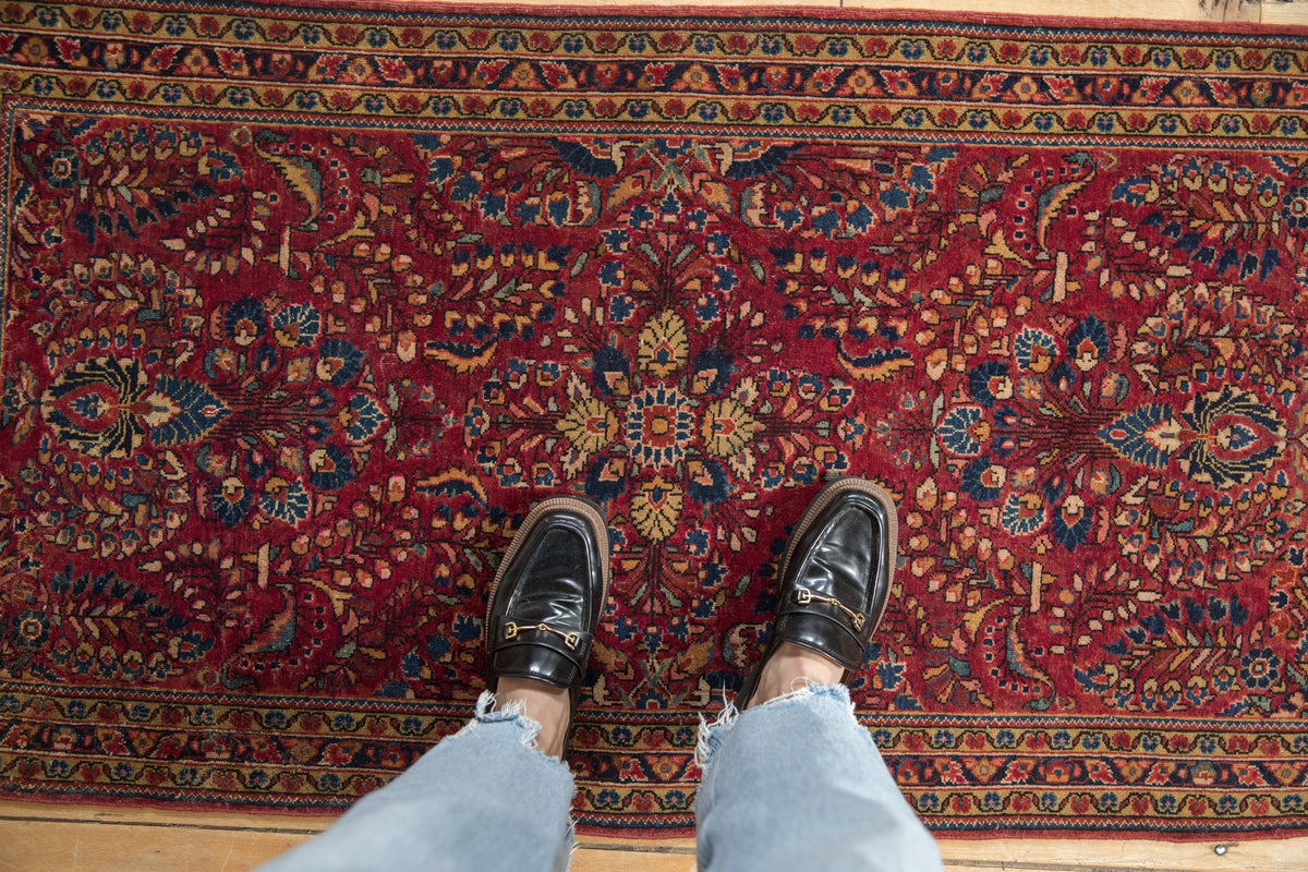 2.5x5 Vintage Sarouk Rug Runner