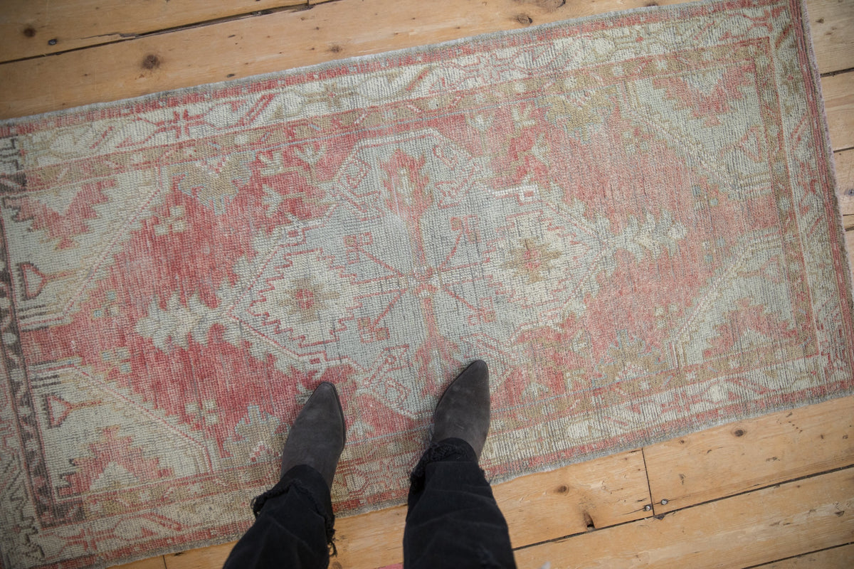 2.5x5 Vintage Distressed Oushak Rug Runner