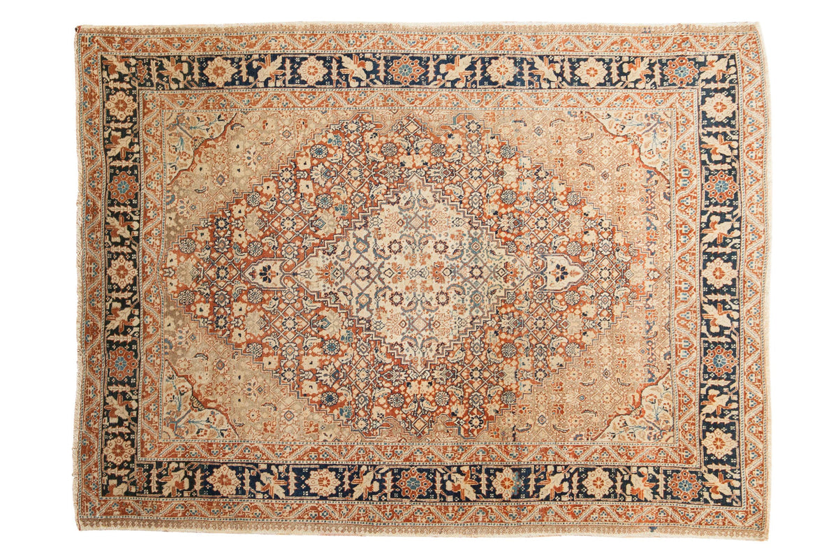 4x6 Fine Antique Tabriz Area Rug