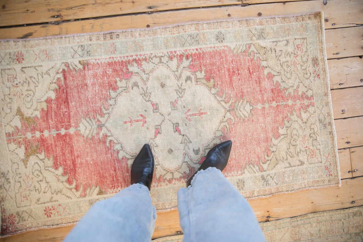 2.5x5 Vintage Distressed Oushak Rug Runner