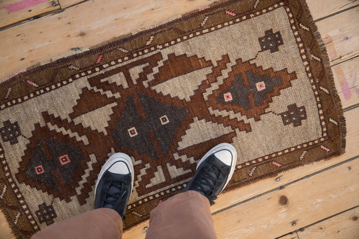 1.5x3.5 Vintage Distressed Kars Rug Mat Runner