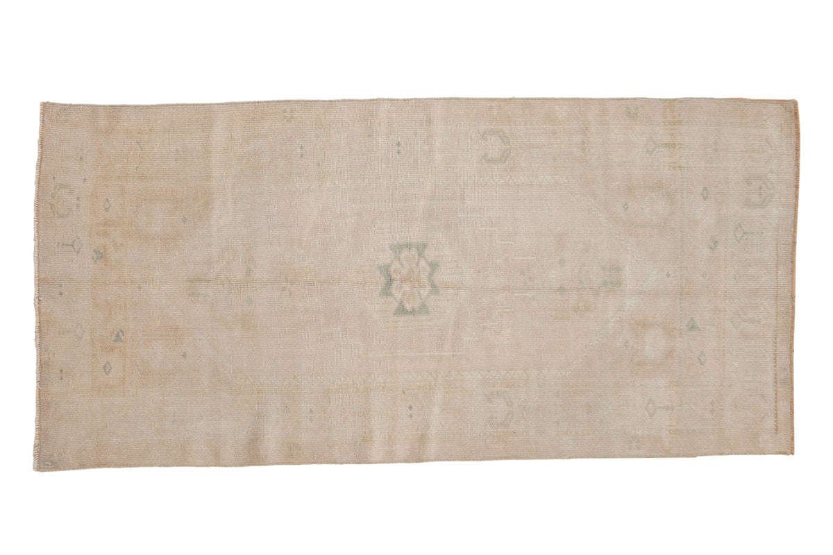 3x6.5 Vintage Distressed Oushak Rug Runner