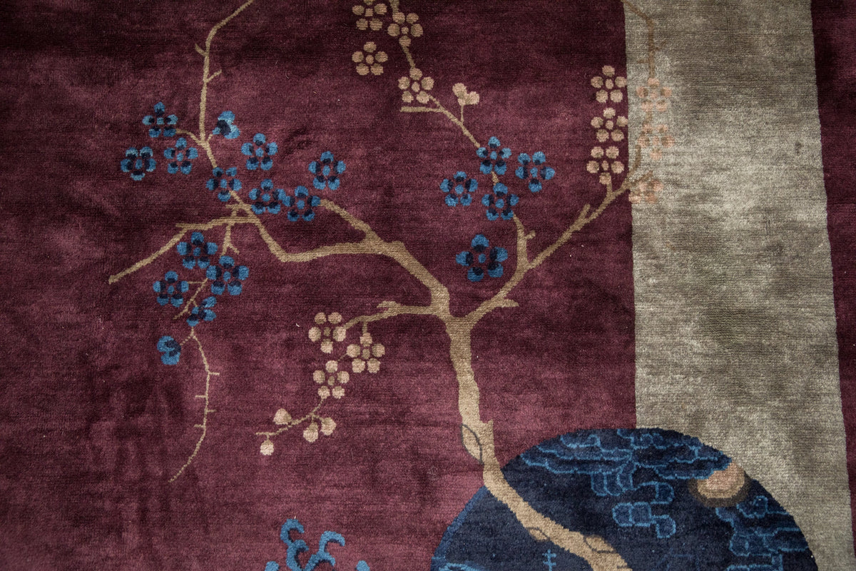 7x13.5 Antique Art Deco Carpet