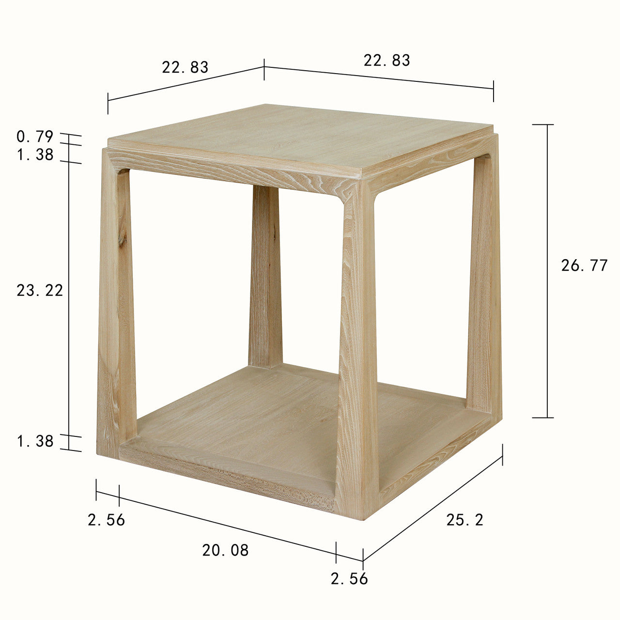 Lily Casa Square Side table Whitewash image