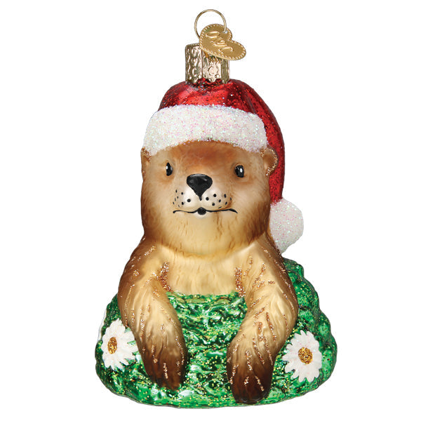 Santa Groundhog Ornament