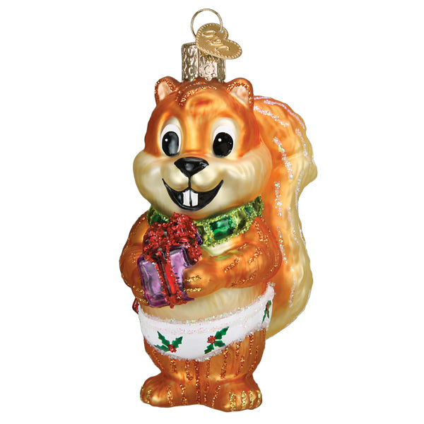 Silly Christmas Squirrel Ornament